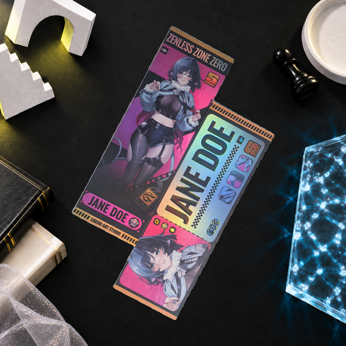 Zenless Zone Zero Holographic Ticket Bookmark | Anime Collectible (21x7cm) laser ticket