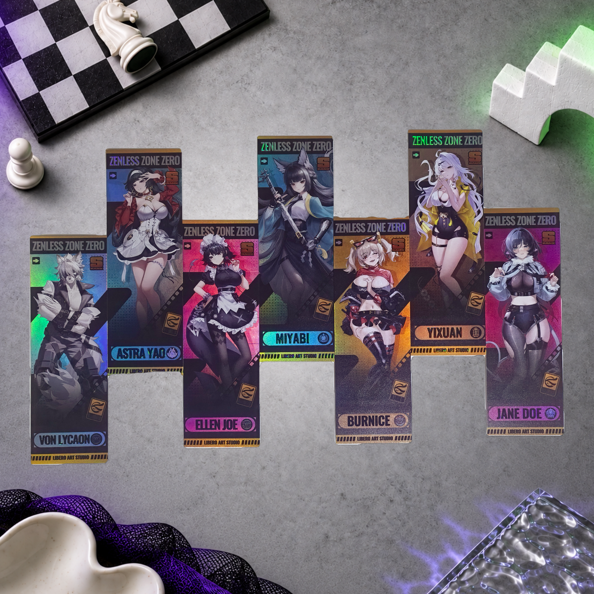 Zenless Zone Zero Holographic Ticket Bookmark | Anime Collectible (21x7cm) laser ticket