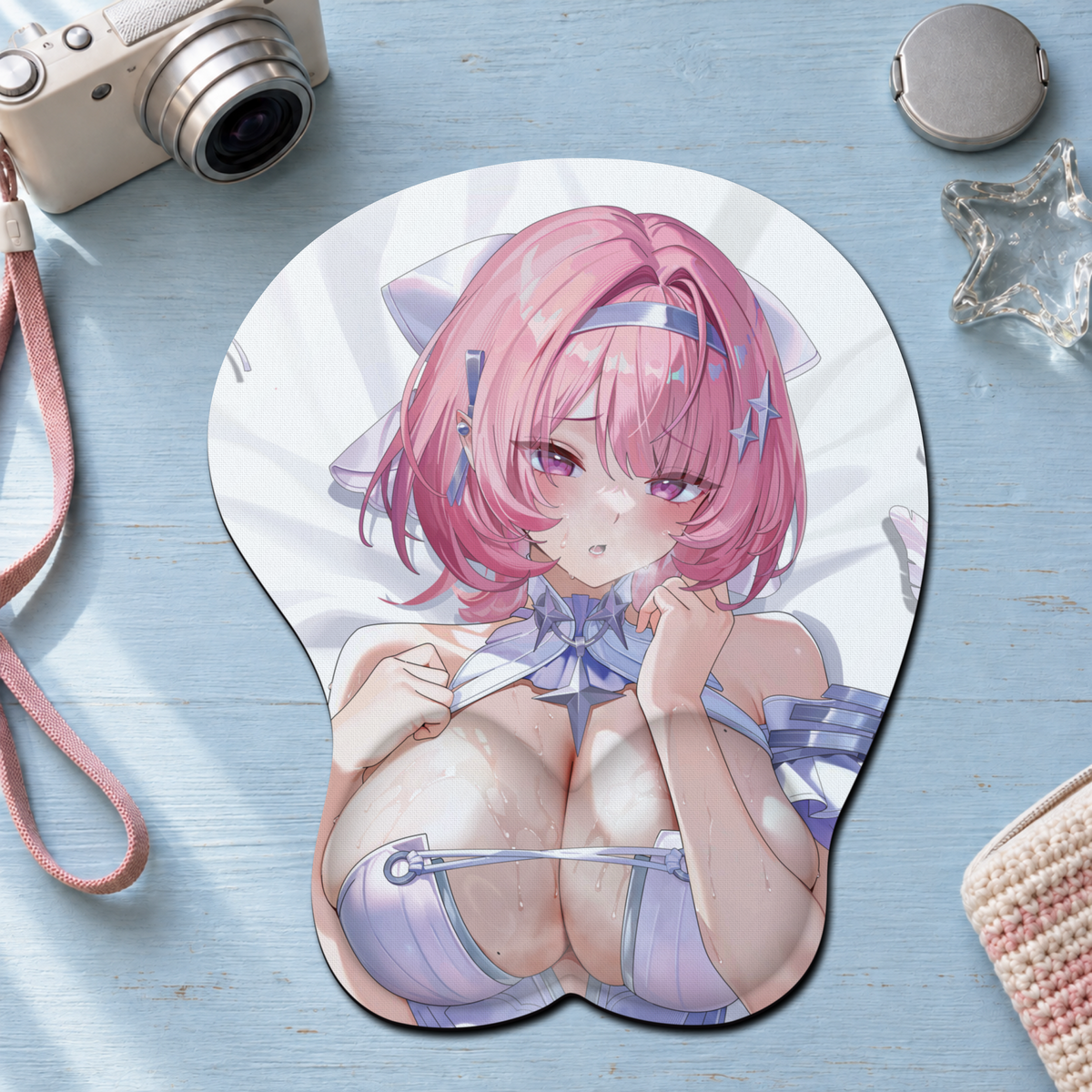 Anime 3D Mouse Pad with Wrist Rest – Choose Your Character